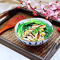 #中宇ClassicTraditional Flavor#How to make green-mouthed cabbage with bean skin and mussels in soup Illustration 18