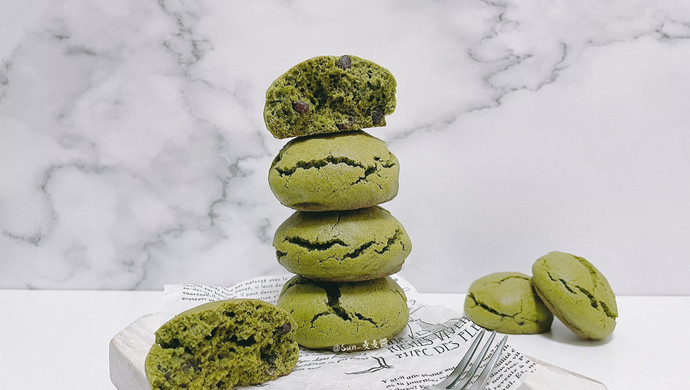 Honey bean matcha soft cookies