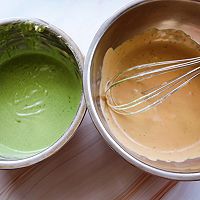 #primary and middle school students nutritious meal#Matcha two-color light cheese cake recipe Illustration 6