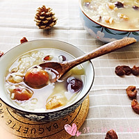 Illustration of how to make longan and red date porridge 5