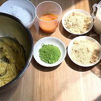 Matcha marble biscuits, intertwined dark and light matcha textures, crispy andFragrant. Illustration of how to do it 2