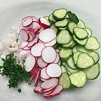 Illustration of how to make cool carrot and cucumber salad in summer 2