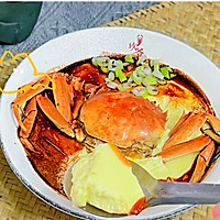 #秋日品CRABEncounterGoodTaste#hairy crab steamed chicken cake Illustration of how to do it 10