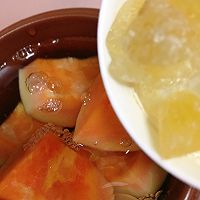 #primary and middle school students nutrition meal#Illustration of how to make papaya stewed with rock sugar 6