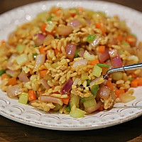 #primary and middle school students nutritious meal#A combination of meat and vegetables, nutritionally balanced Illustration of how to make fried rice with diced chicken and vegetables 10