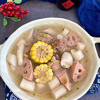 #Primary and middle school students nutritious meal#Yam, lotus root, corn and ribs soup recipe Illustration 11