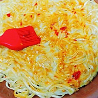 #精品RECIPESCHALLENGE#Internet celebrity noodles + egg noodle cake Illustration of how to do it 19