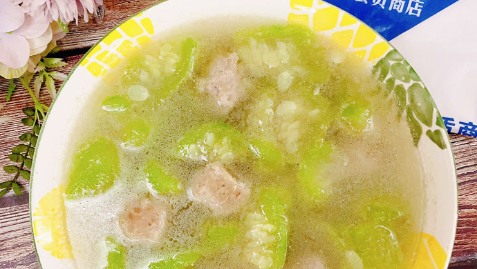 Luffa and Beef Ball Soup