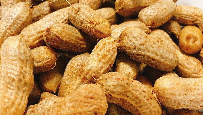 Salted peanuts as a snack