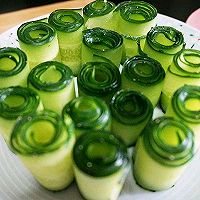 Illustration of how to make cucumber with sesame oil in summer 2