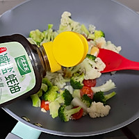 Illustration of the vegetarian and delicious stir-fried double flower with oyster sauce chicken sauce 7