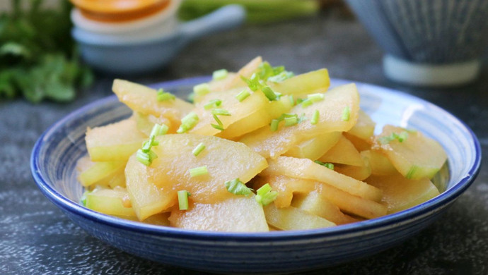 Vegetarian Fried Winter Melon Slices