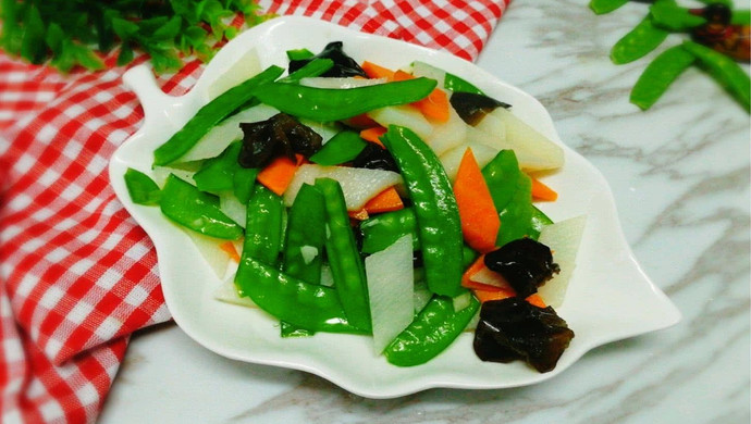 Vegetarian fried three delicacies