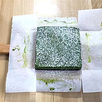 Thick matcha raw chocolate cake, delicate matcha flavor, and fusion The sweetness of white chocolate. Illustration of how to make it 7