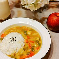 Vegetarian ~ Apple Potato Curry Rice Recipe Illustration 11