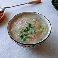 Illustration of how to make cabbage, ginger, luohu porridge 8