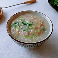 Illustration of how to make cabbage, ginger, luohu porridge 10