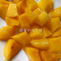 #相合组组组#Super delicious yellow peach salad Shrimp! Illustration of how to forget about calories for now 9