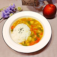 Vegetarian ~ Apple Potato Curry Rice Recipe Illustration 1