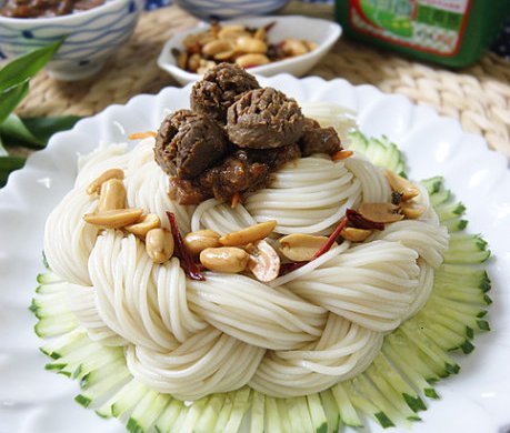 Beef Meatballs Braided Cake Fried Noodles