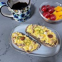 #打 Workers' Healthy Meal#Kuaishou Energy Breakfast ~ Egg Cheese Rye Sandwich Recipe Illustration 7