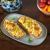 #打 Workers' Healthy Meal#Kuaishou Energy Breakfast ~ Egg Cheese Rye Sandwich Recipe Illustration 8