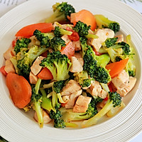 Illustration of how to cook chicken breast and stir-fried broccoli 10