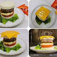 #cheesecover was exploded and changed to cheese flavor#Breakfast/Toast Beef Illustration of how to make pancake cheeseburger 4