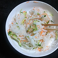 Illustration of how to make cold shredded white radish 7