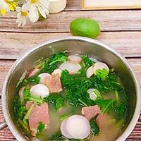 # Workers' Healthy Meal#Illustration of how to make ham and radish soup 10