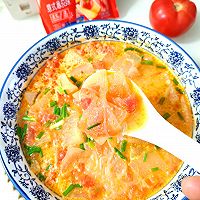 #cheesecoverwasexplodedchangezhiwei#tomato cheese vermicelli soup Illustration of how to do it 10