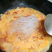 #cheesecoverwasexplodedchangezhiwei#tomato cheese vermicelli soup Illustration of how to do it 7