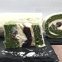 Coconut matcha Swiss roll, teach you how to make cake rolls step by step, The fresh matcha fragrance blends with the coconut fragrance. Illustration of how to make it 39