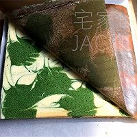 Matcha marbled cake roll, slightly bitter and sweet, contrasting each other, Evocative illustration of how to do it 16