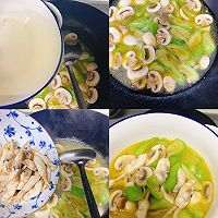 Illustration of how to make loofah mushroom and razor clam soup (delicious and fat-reducing) 4