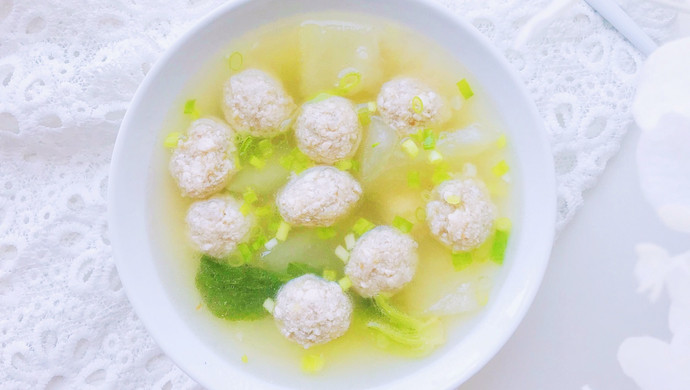 Tofu meatball soup