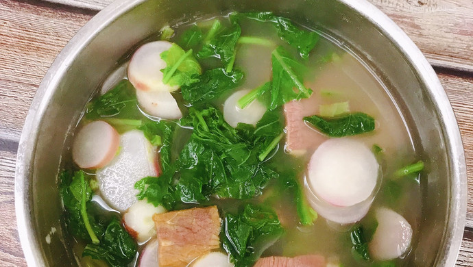 Ham and radish soup