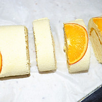 Illustration of how to make orange chiffon cake roll 22