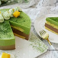 Chocolate Matcha Mousse Cake Recipe Illustration 35