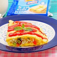 Cheese Omelette Rice#百吉福 CheesePower# Recipe Illustration 10 