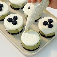 How to make matcha cheese mousse cake without oven, without whipping Illustration 11