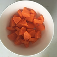 Illustration of how to make carrot and millet paste 2