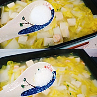 Fat reduction meal! Low-fat and high-protein baby cabbage, shrimp and tofu soup ! Illustration of how to do it 5