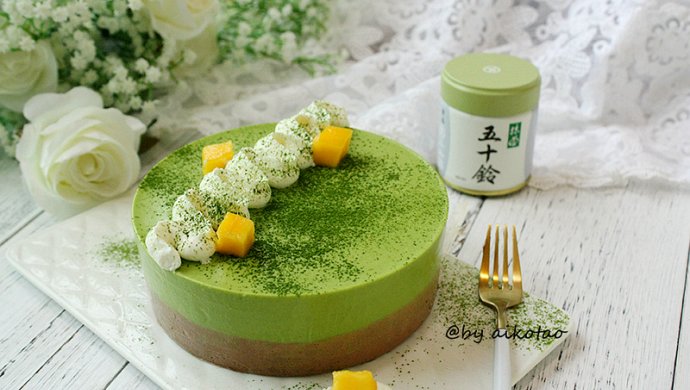 Chocolate matcha mousse cake