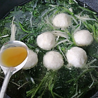 # exquisite人食# Spinach and fish ball soup recipe illustration 8 