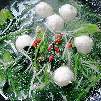 # exquisite人食# Spinach and fish ball soup recipe illustration 9 