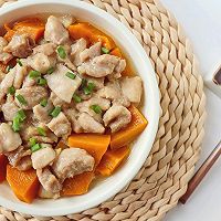 #primary and middle school students nutritious meal#Nutritional steamed vegetables, pumpkin, steamed chicken legs Illustration of how to make staple food and complementary food for babies over one year old 7