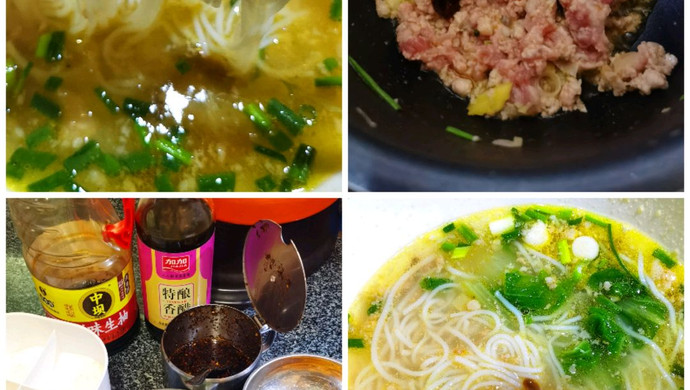 Fried meat in rice cooker