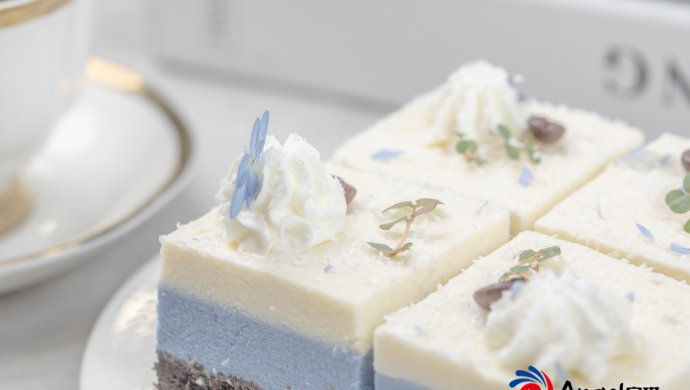 Iced Blue Coconut Mousse Cake