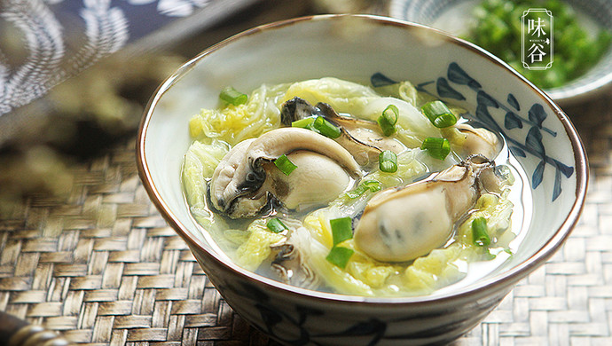 Oyster and cabbage soup